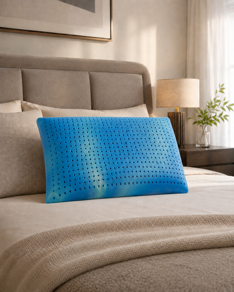Guanciale in Memory foam gel forato con federa traforata