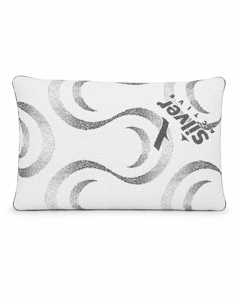 Guanciale in memory foam con federa silver active