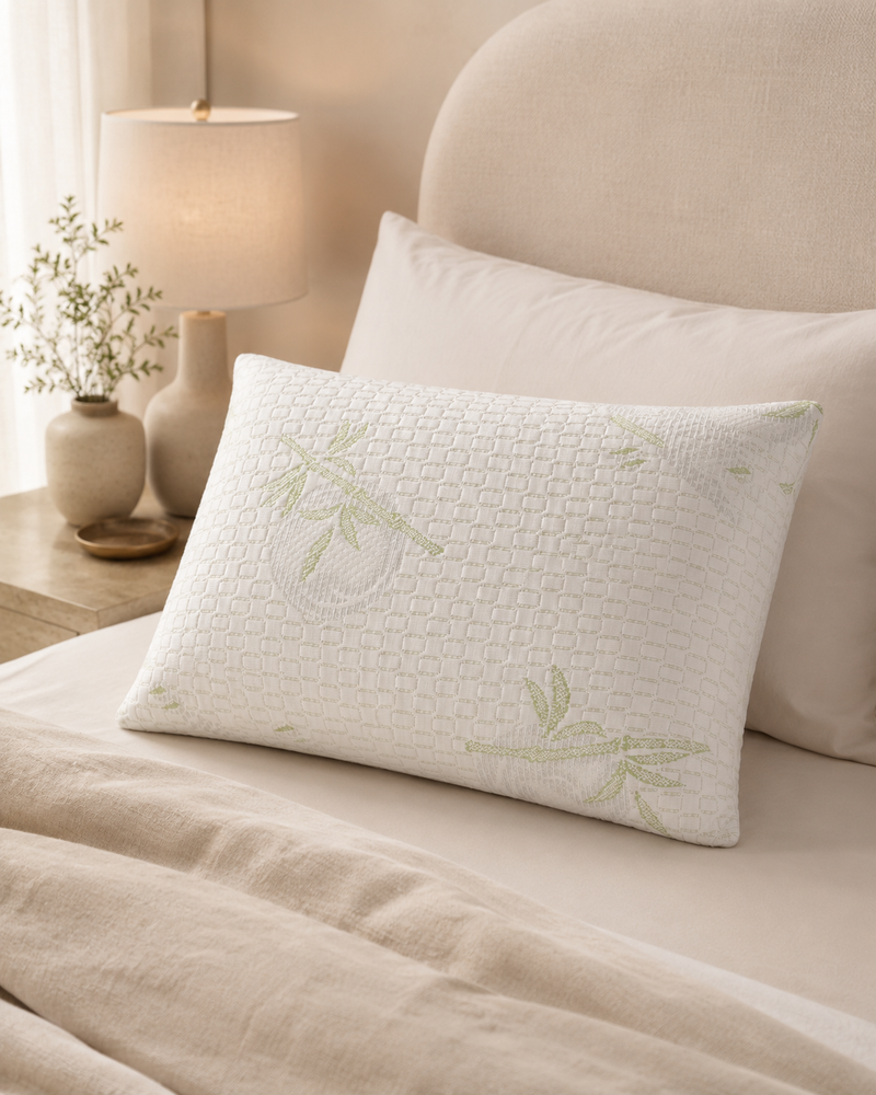 Guanciale in memory foam con federa Bamboo