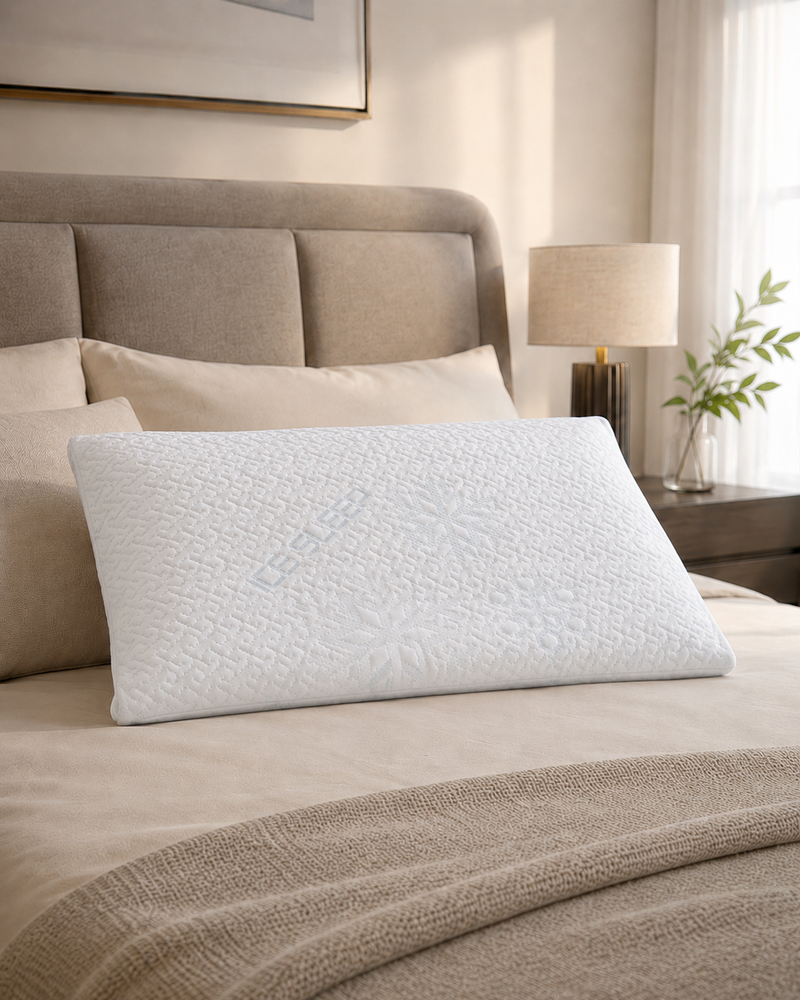 Guanciale in memory foam con federa Ice