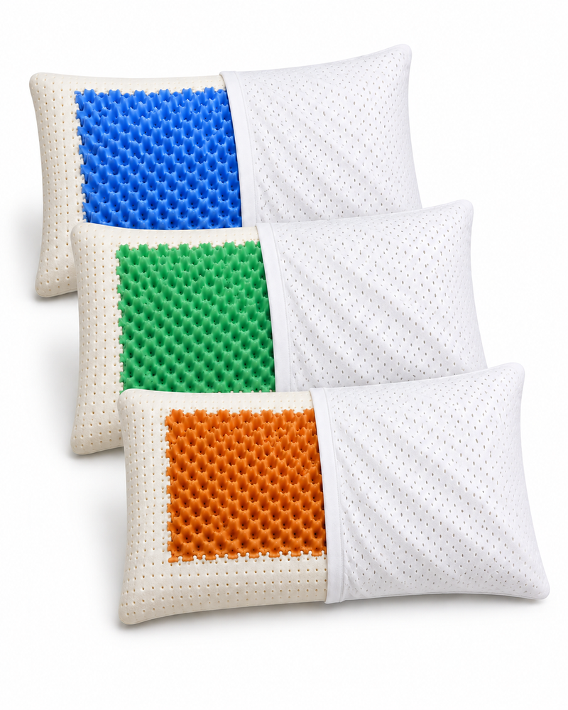 Guanciale con inserto massaggiante forato in memory foam, brezza marina, agrumi, citronella
