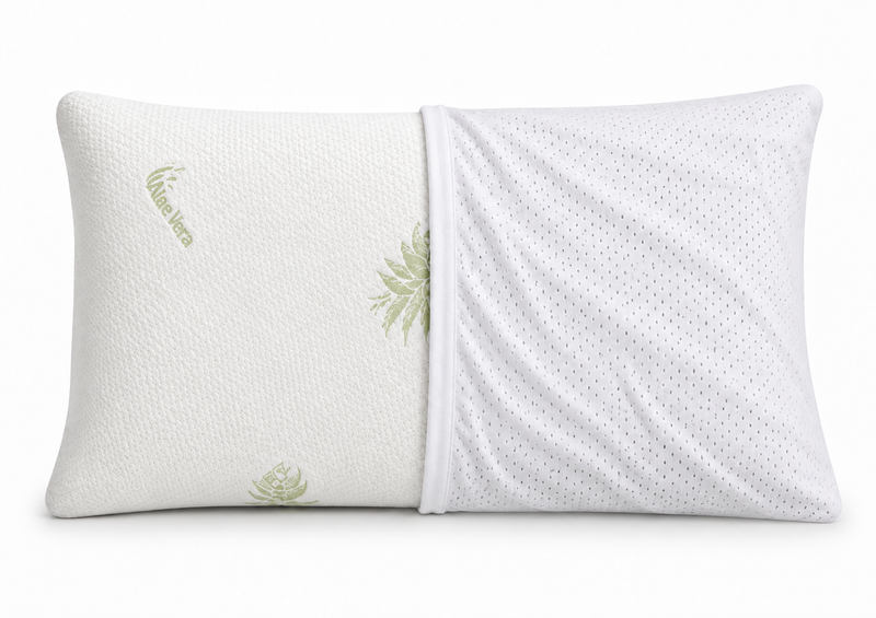 Guanciale in memory foam con federa Aloe