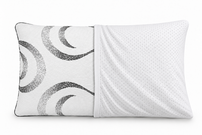 Guanciale in memory foam con federa silver active
