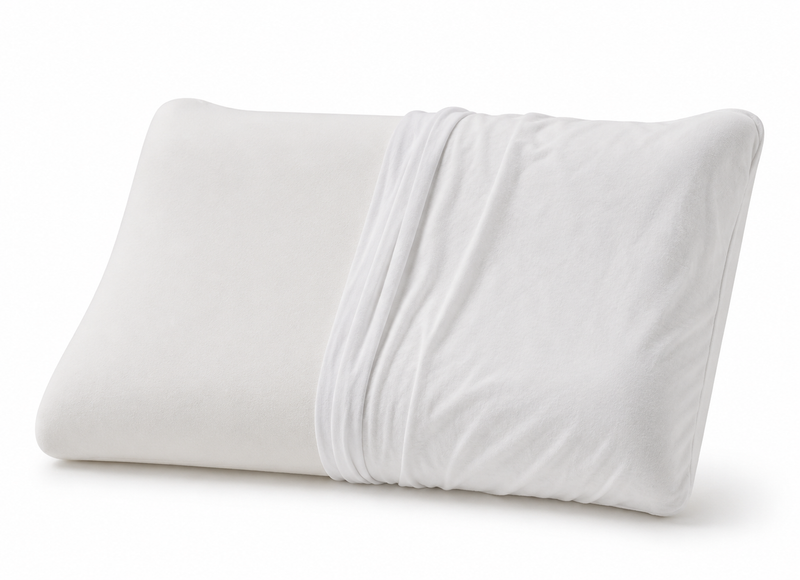 Guanciale ortocervicale in memory foam con federa jersey